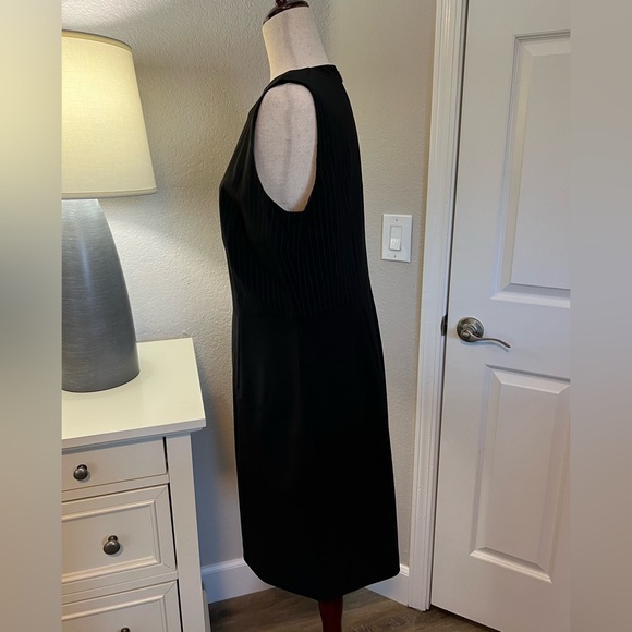 BOSS by Hugo Boss black pinstriped sz 10 lined sheath dress - Picture 3 of 12